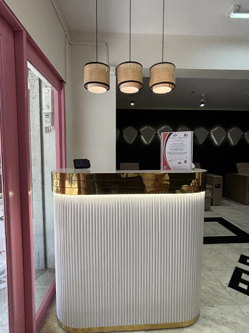 Bespoke Fluted Gold Reception & ISO 9001:2015 Accreditation