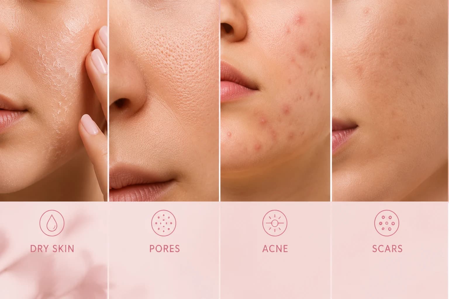 Dry Skin, Pores, Acne & Scars